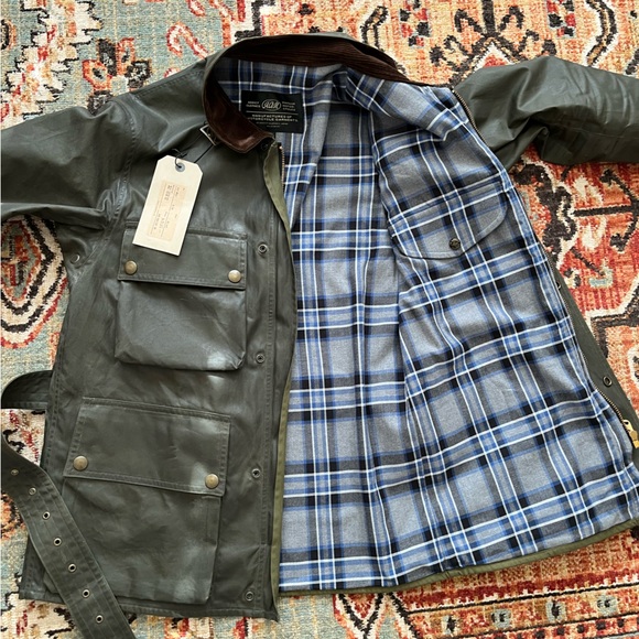 Addict Clothes - Waxed BMC Jacket - Olive , Barbour, Belstaff, Vason, size 40 - Picture 6 of 6